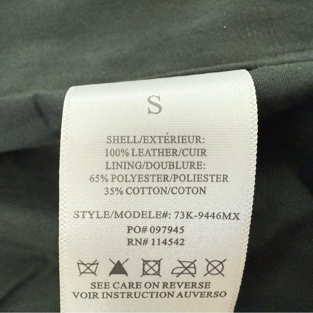 Elegant Dark Green Suede Leather Jacket - Picture 4 of 4